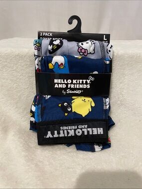 Sanrio Hello Kitty & Friends Briefs in Navy and Gray (2-Pack)